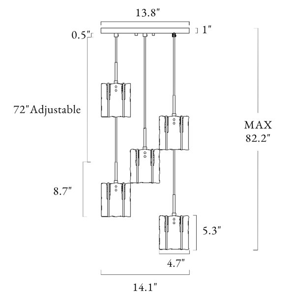 Willa Arlo™ Interiors Quitman 5 - Light Cluster Pendant Light & Reviews ...